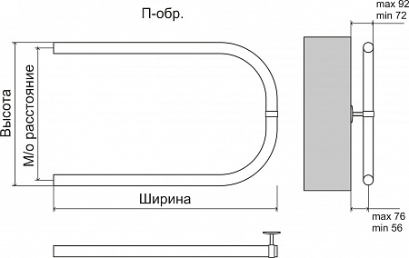 Эконом П-обр AISI 32х2 500х500 Полотенцесушитель  TERMINUS Ангарск - фото 3