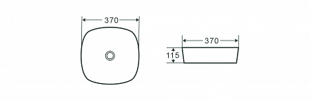 Раковина накладная Terminus Классик 370х370х115 Ангарск - фото 3