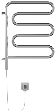 Электро 25 Ш-обр 450х570 поворотный Полотенцесушитель  TERMINUS Ангарск - фото 2