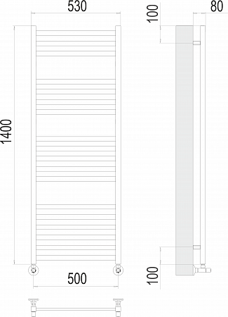 Грета П18 500х1400 Полотенцесушитель  TERMINUS Ангарск - фото 3