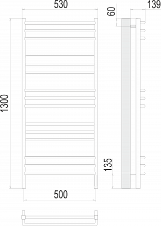 Соренто П15 500х1300 электро (sensor quick touch) Полотенцесушитель  TERMINUS Ангарск - фото 3