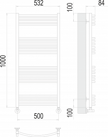 Классик П20 500х1000 Полотенцесушитель  TERMINUS Ангарск - фото 3