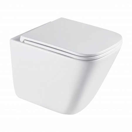 Подвесной унитаз безободковый Terminus Ватикан Монолит 490х340 белый Ангарск - фото 2