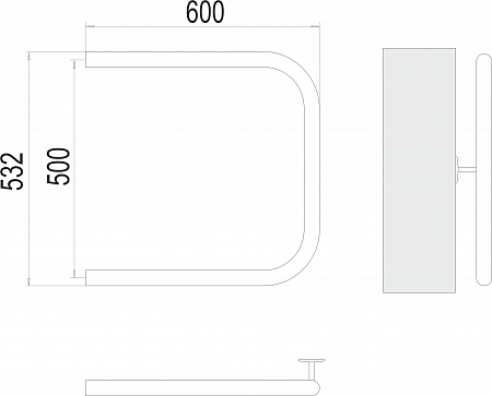 П-обр AISI 32х2 500х600 Полотенцесушитель  TERMINUS Ангарск - фото 3