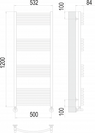 Классик П22 500х1200 Полотенцесушитель  TERMINUS Ангарск - фото 3