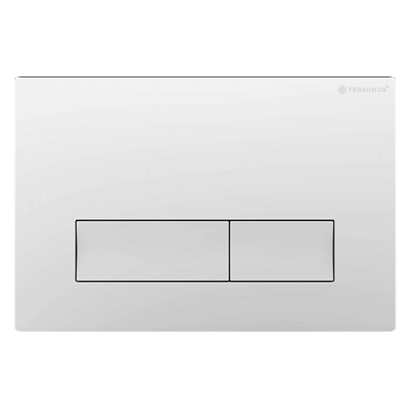 Клавиша смыва для инсталляции Terminus Classic кнопка прямоугольник цвет белый Ангарск - фото 1
