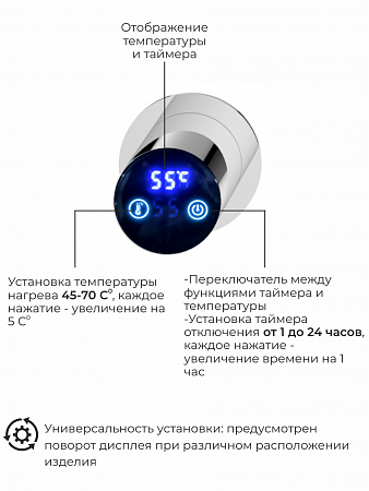 Рондо П2 350х760 электро Полотенцесушитель TERMINUS Нержавеющая сталь Ангарск - фото 5