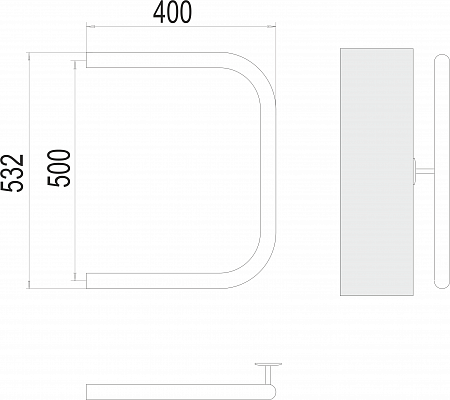 П-обр AISI 32х2 500х400 Полотенцесушитель  TERMINUS Ангарск - фото 3
